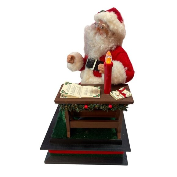 Holiday Creations 1993 Musical Light Up Candle Santa Decoration Works - Picture 3 of 8